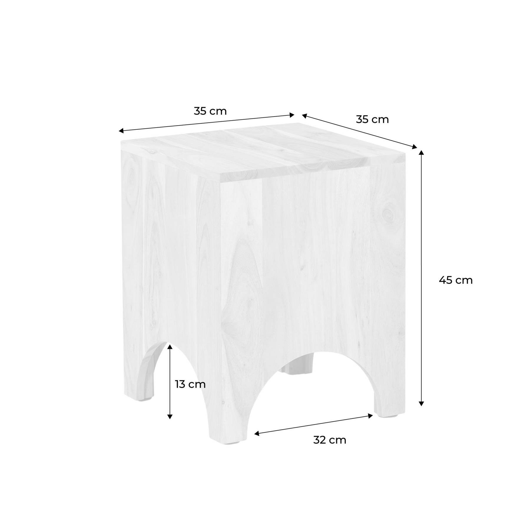 sweeek - Acacia houten bijzettafel, nachtkastje