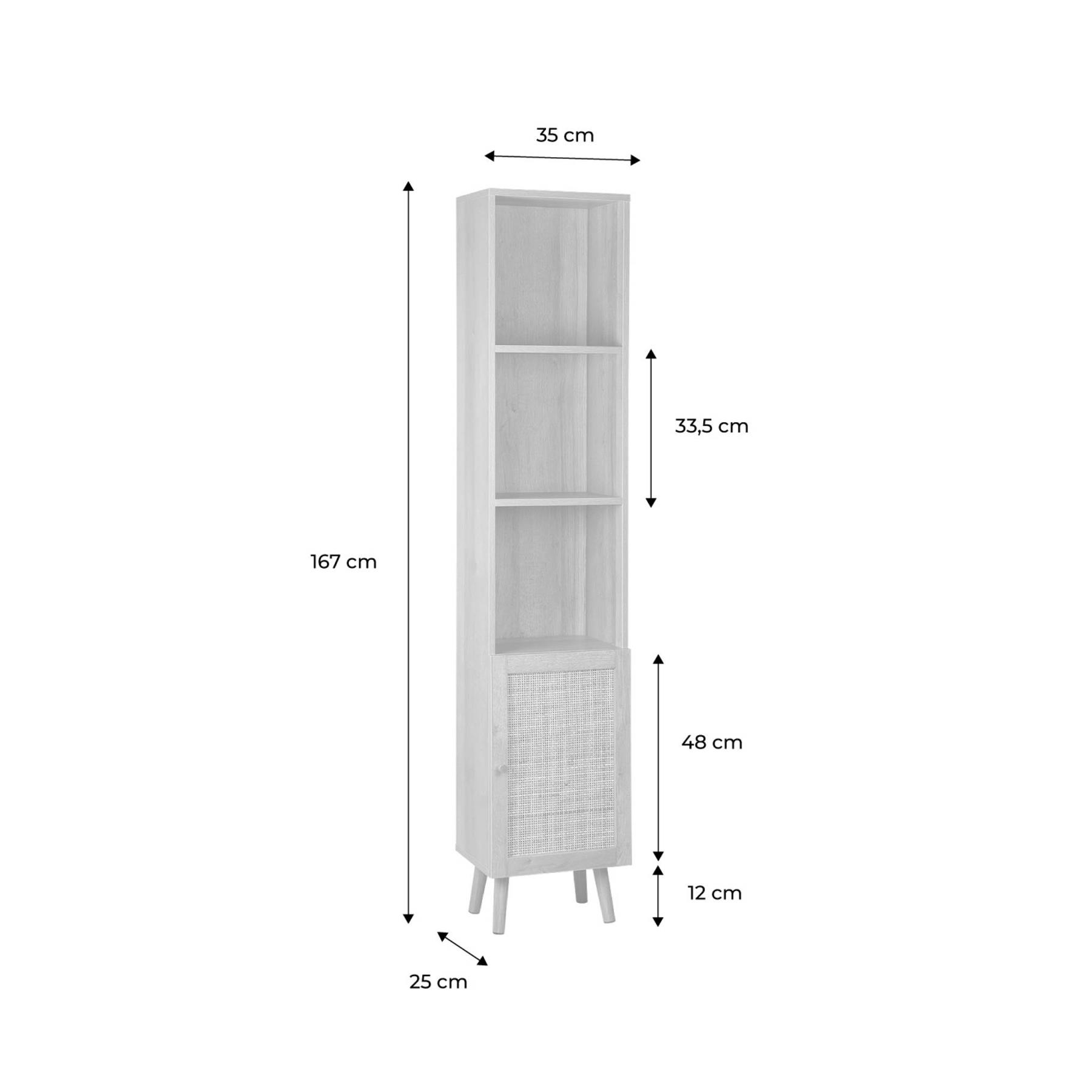 sweeek - Badkamer opbergmeubel, Bohème, B 35 x D 25 x H 167cm