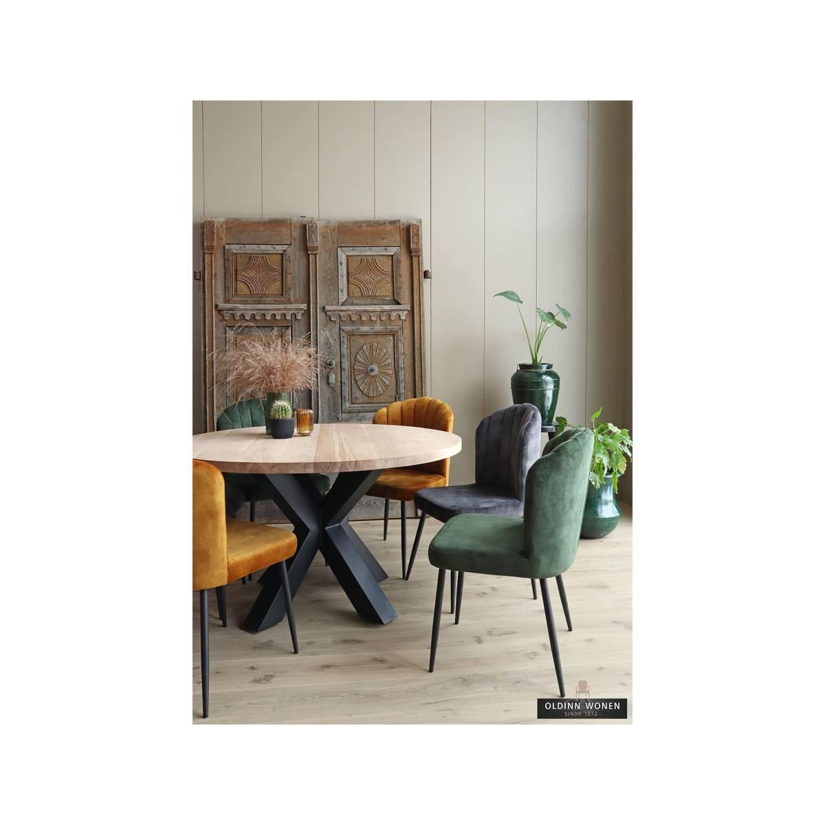 Old Inn - Eetkamertafel Rond Eiken met Sterpoot – 150 cm