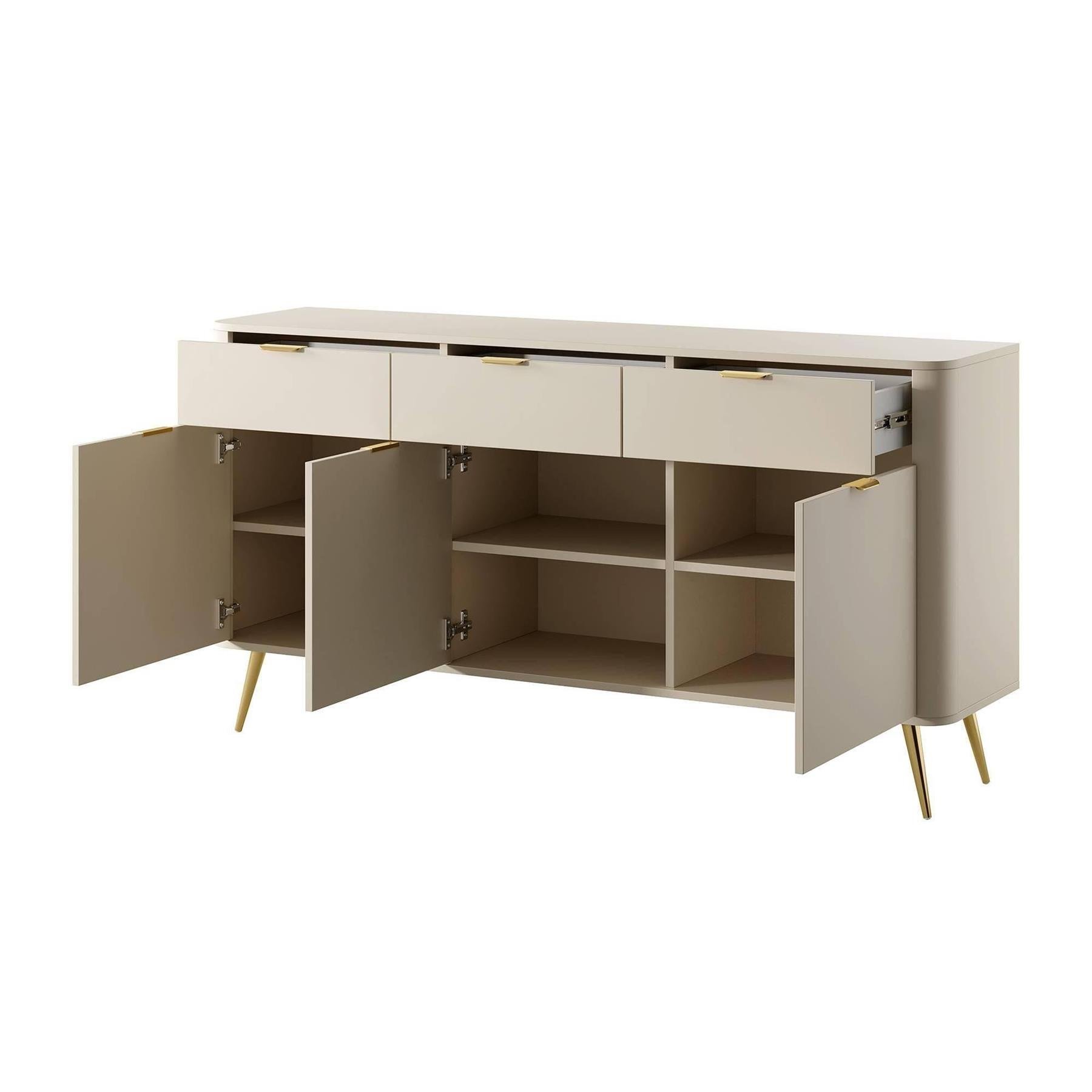 NADUVI Collection Dressoir Olivia 3 deurs 3 lades