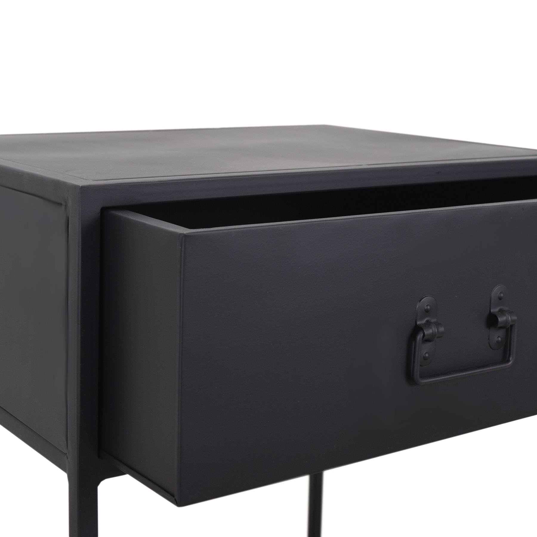 LOFT42 Djax Nachtkastje met Lade - Zwart - Metaal - 50x47x35