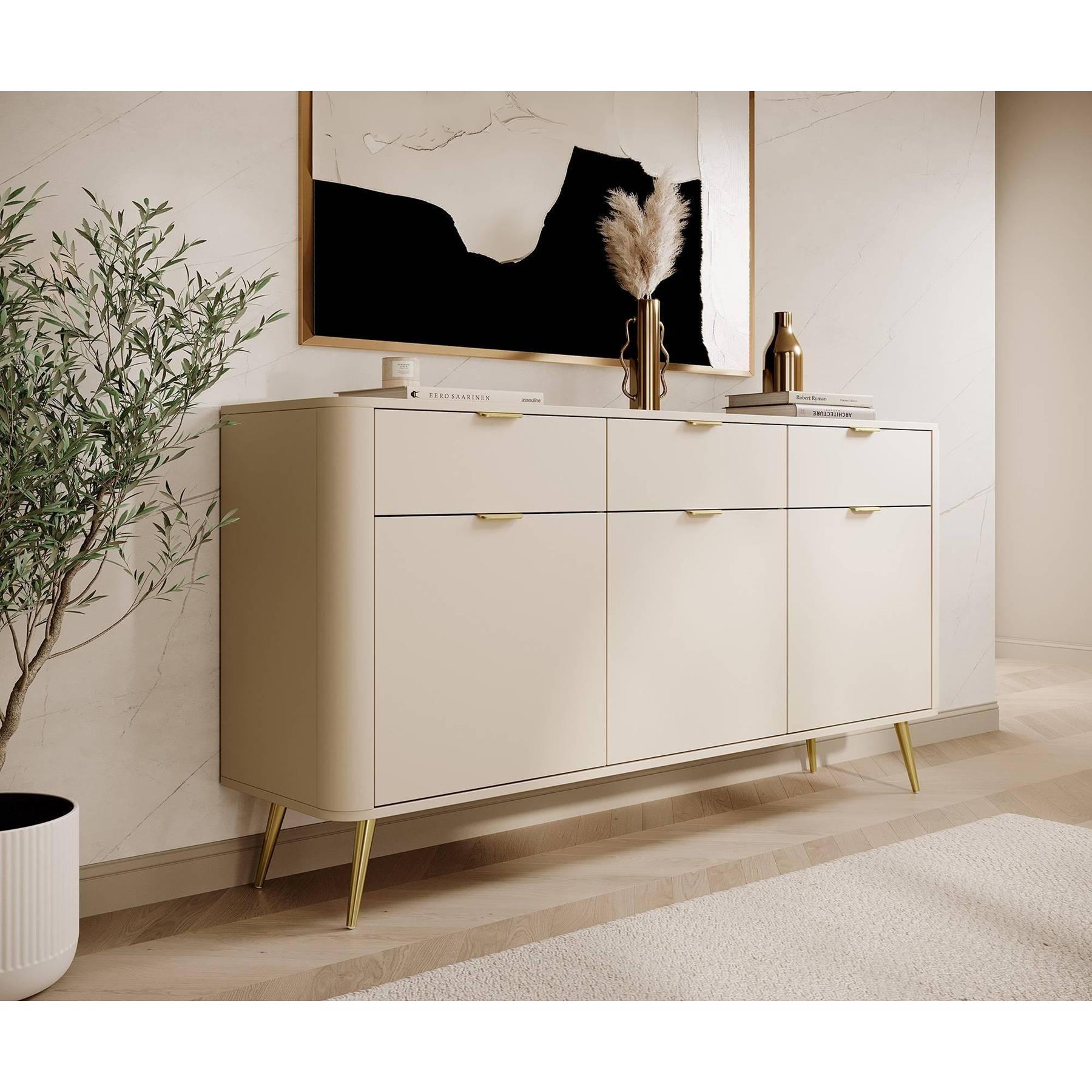 NADUVI Collection Dressoir Olivia 3 deurs 3 lades