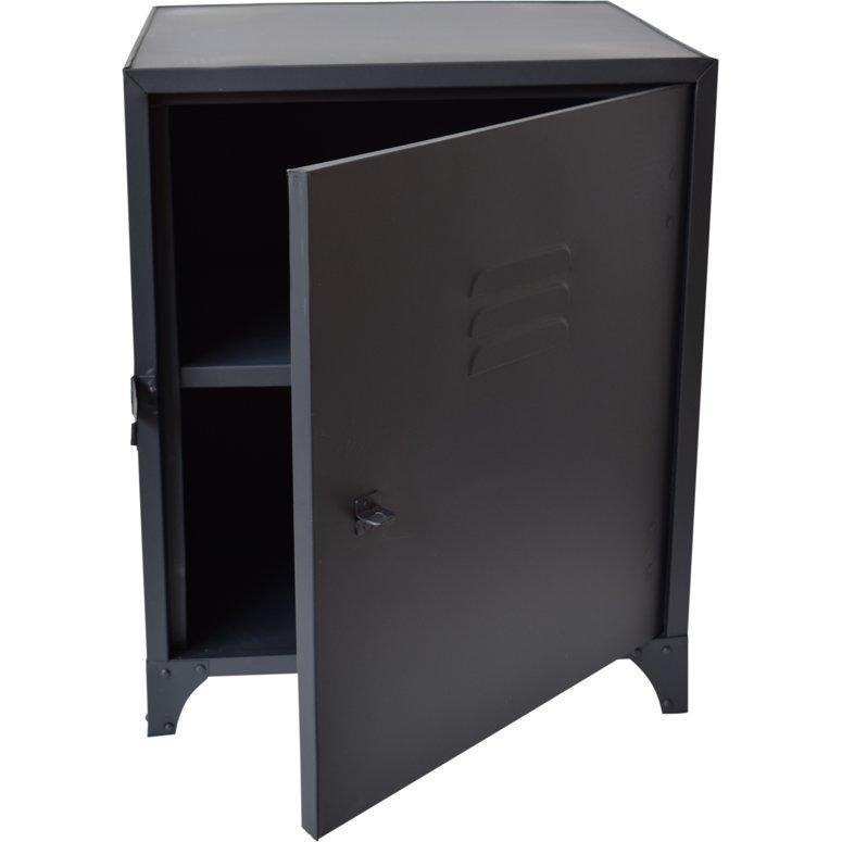 LOFT42 Locker Nachtkastje - Metaal - Mat Zwart - 50x40x35