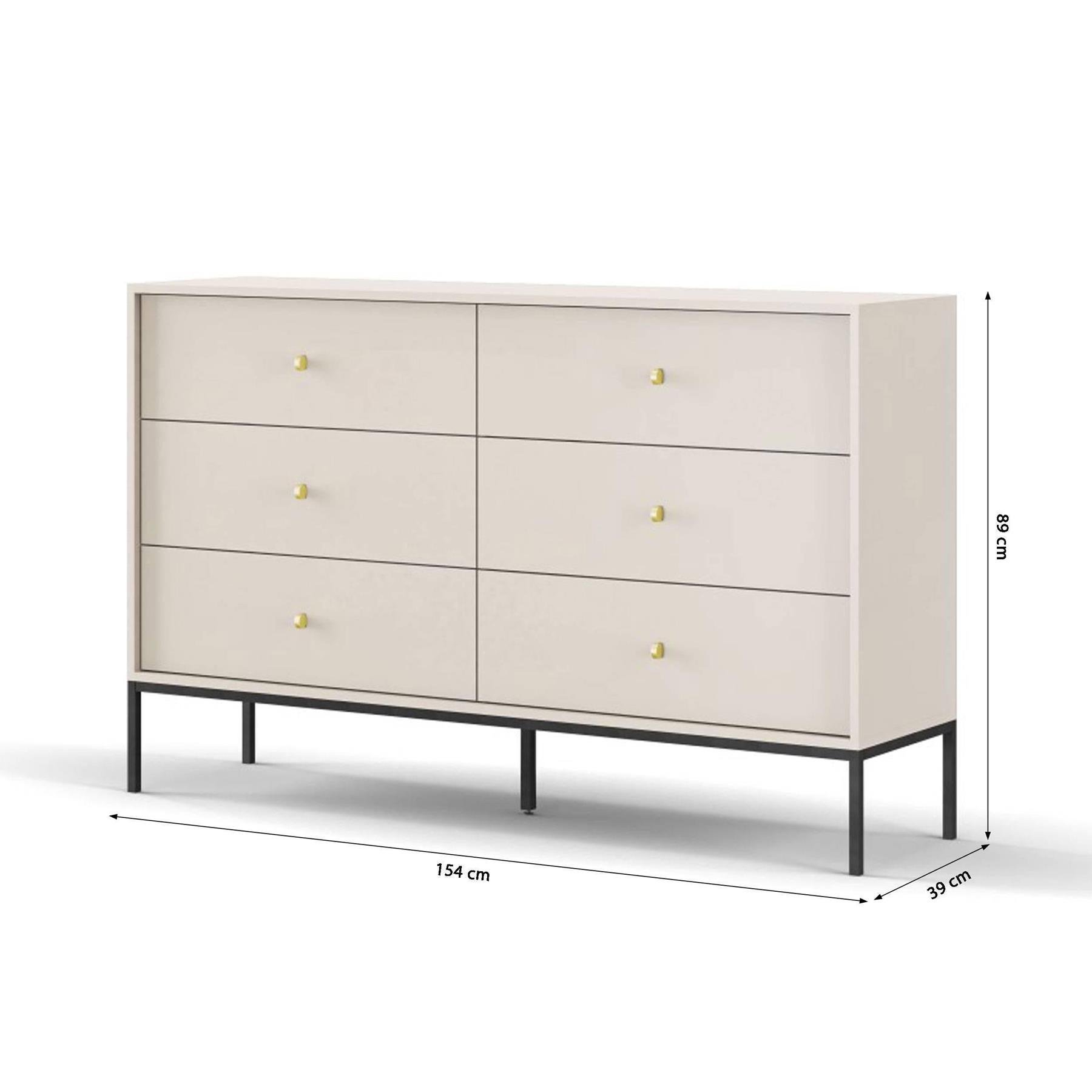 NADUVI Collection Dressoir Monique 6 lades