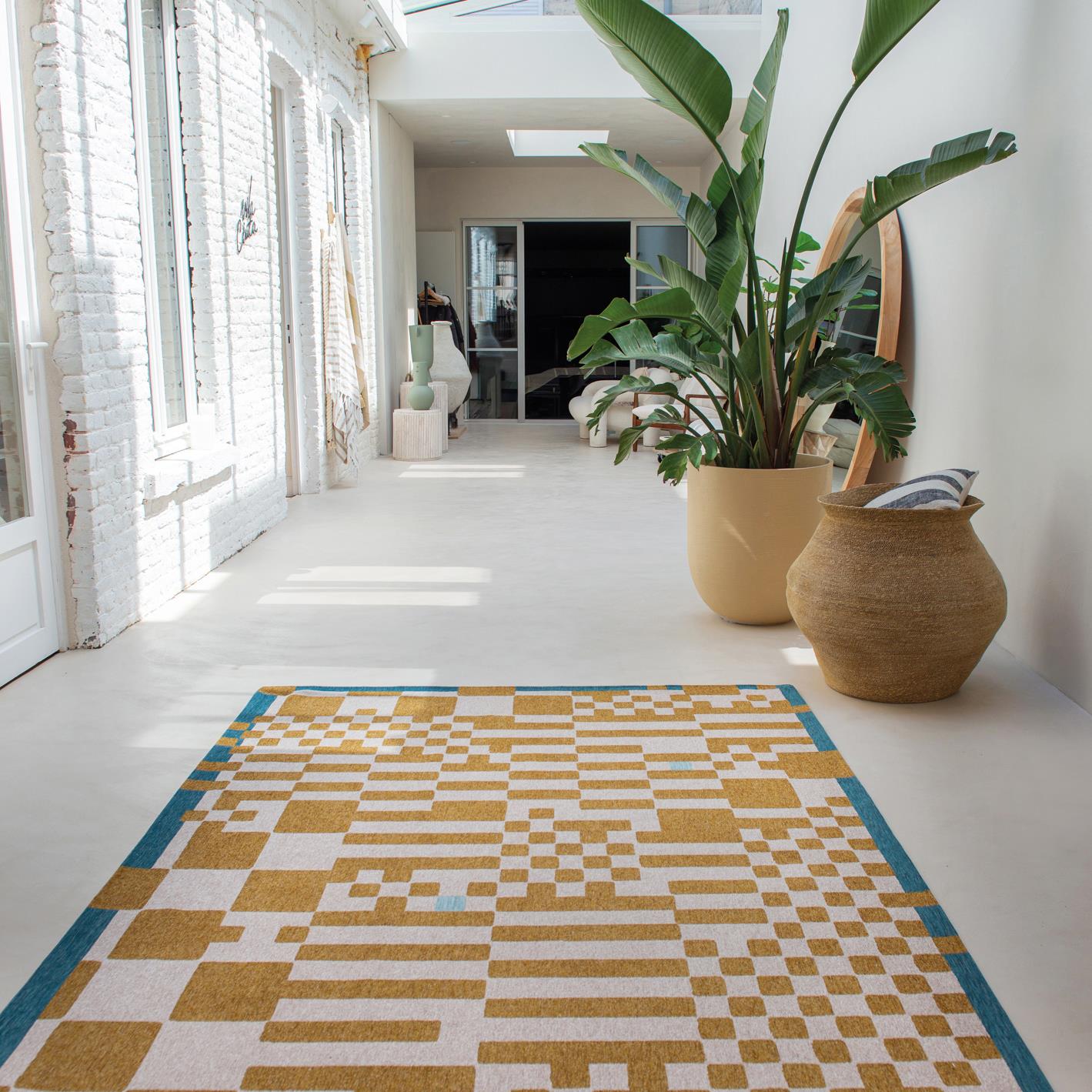 Louis de Poortere Craft Chess Vloerkleed 240 x 340 cm - Honey