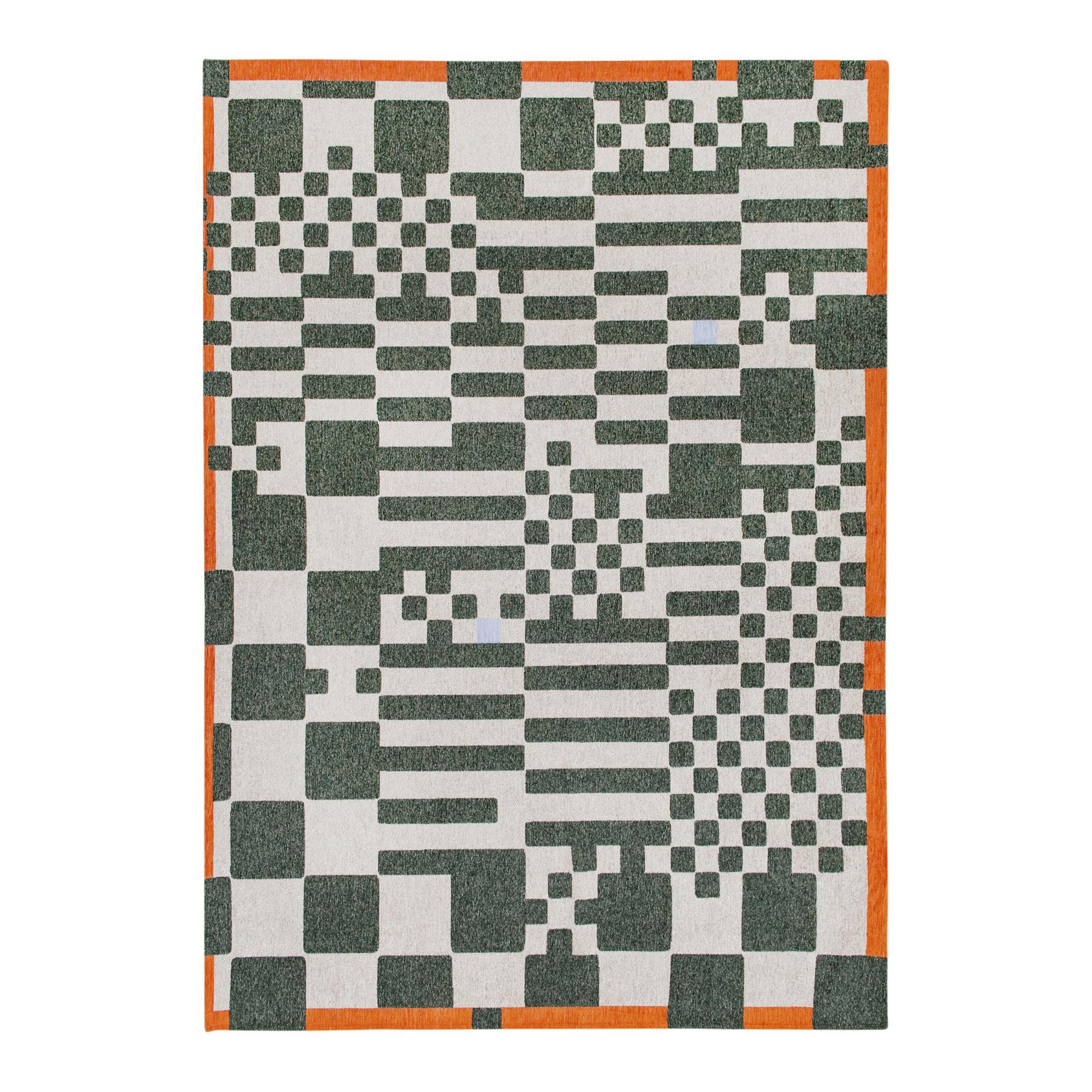 Louis de Poortere Craft Chess Vloerkleed 80 x 150 cm - Deep Green