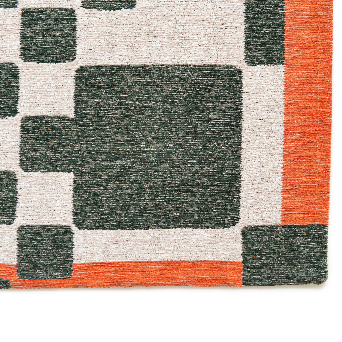 Louis de Poortere Craft Chess Vloerkleed 170 x 240 cm - Deep Green