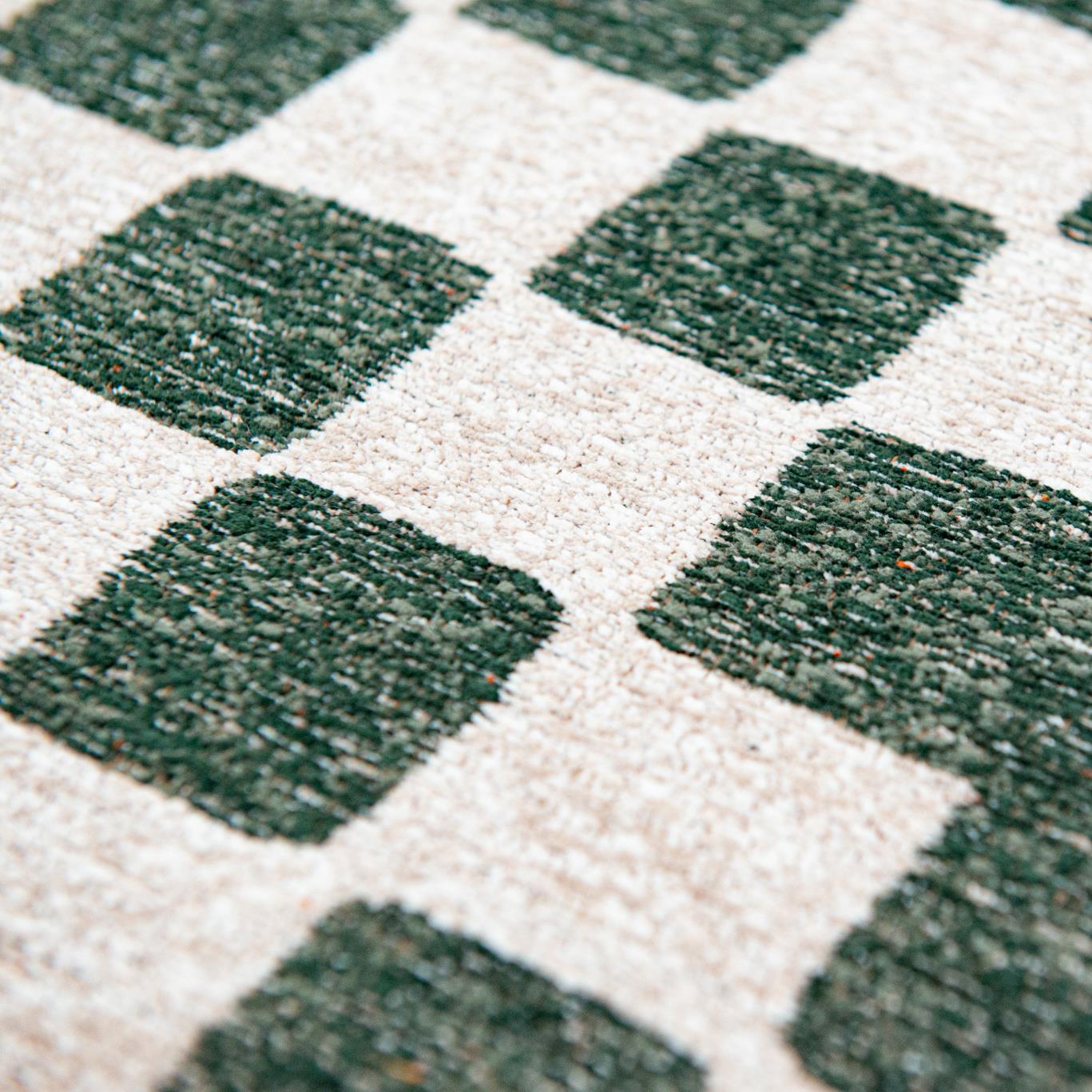 Louis de Poortere Craft Chess Vloerkleed 200 x 280 cm - Deep Green