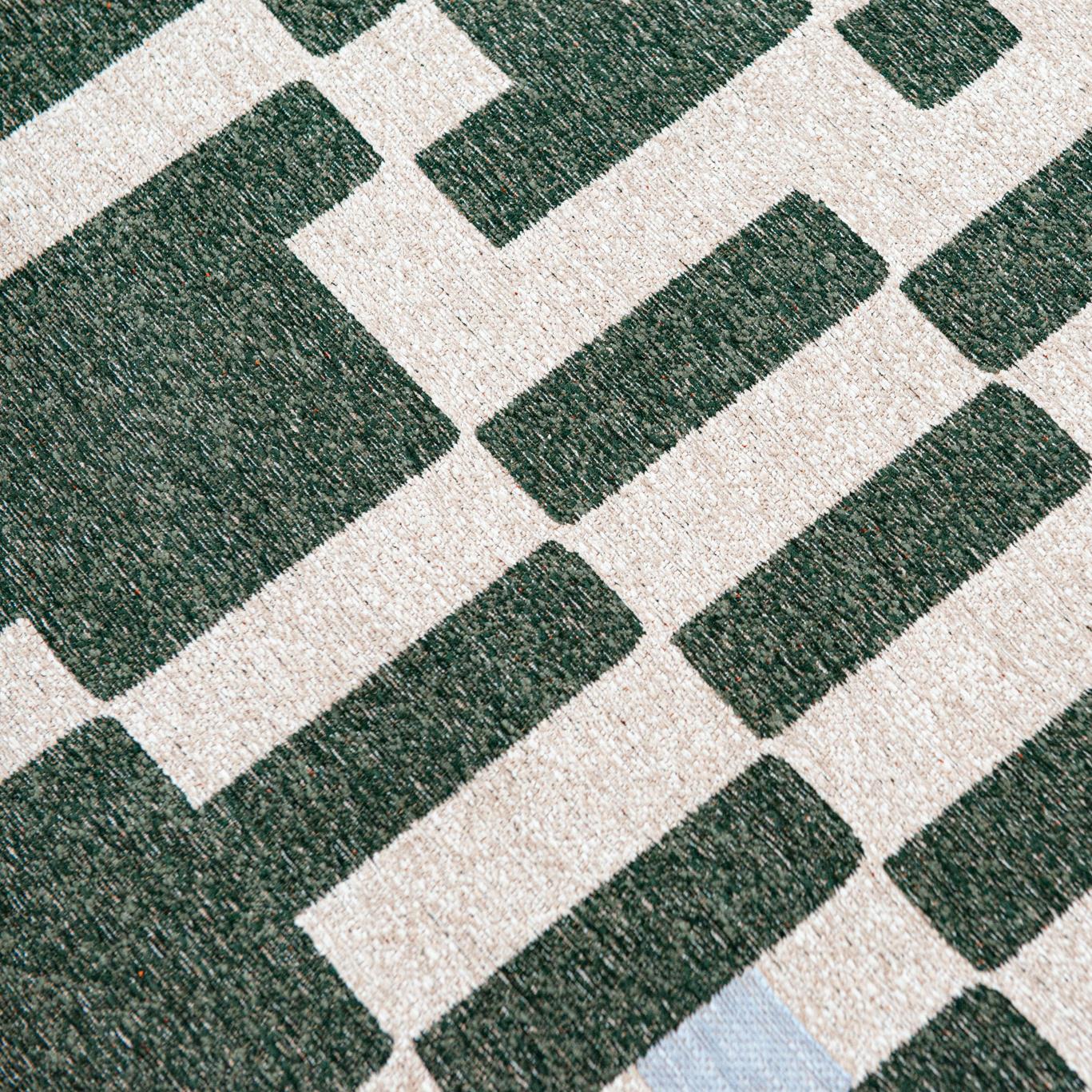 Louis de Poortere Craft Chess Vloerkleed 200 x 280 cm - Deep Green