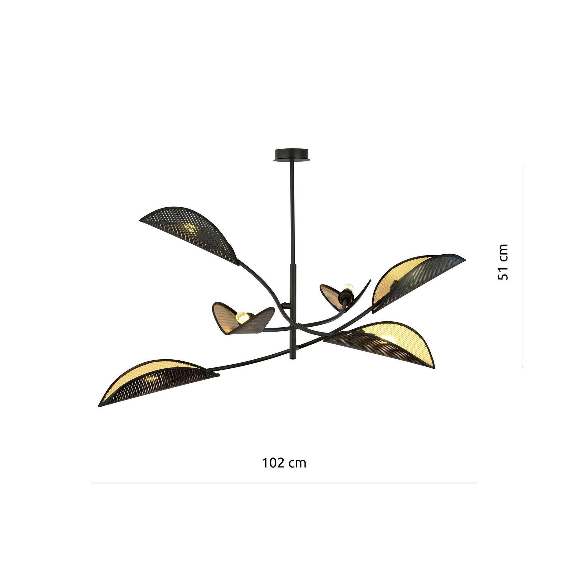 Casa Caron 6-lichts plafondlamp Lorah