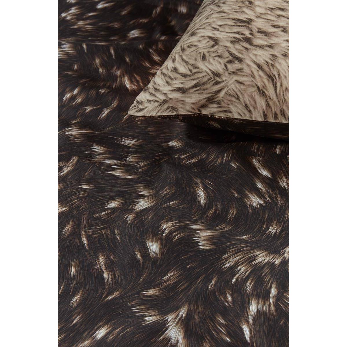Riviera Maison Fauxy Fur  dekbedovertrek - 260x200|220 - Bruin