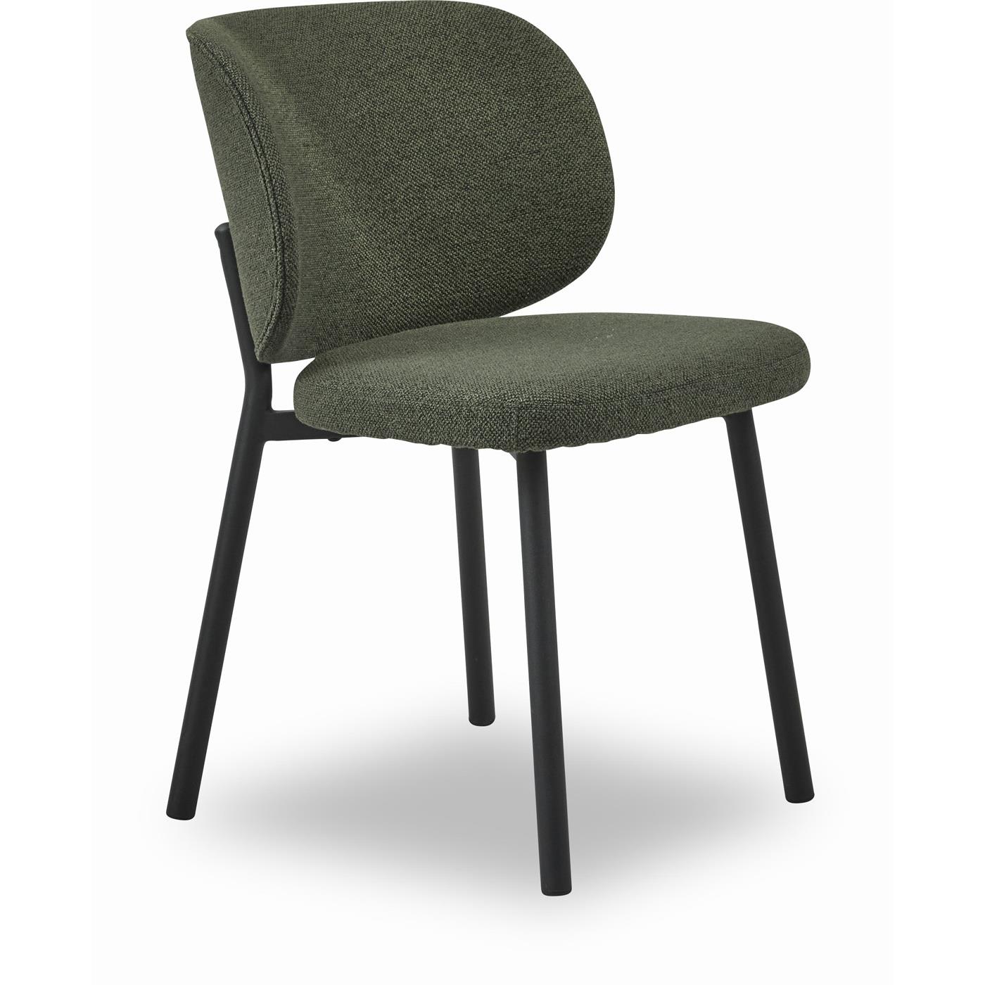Hygge Interiors Swan Bouclé Eetkamerstoel Bos Groen set van 2