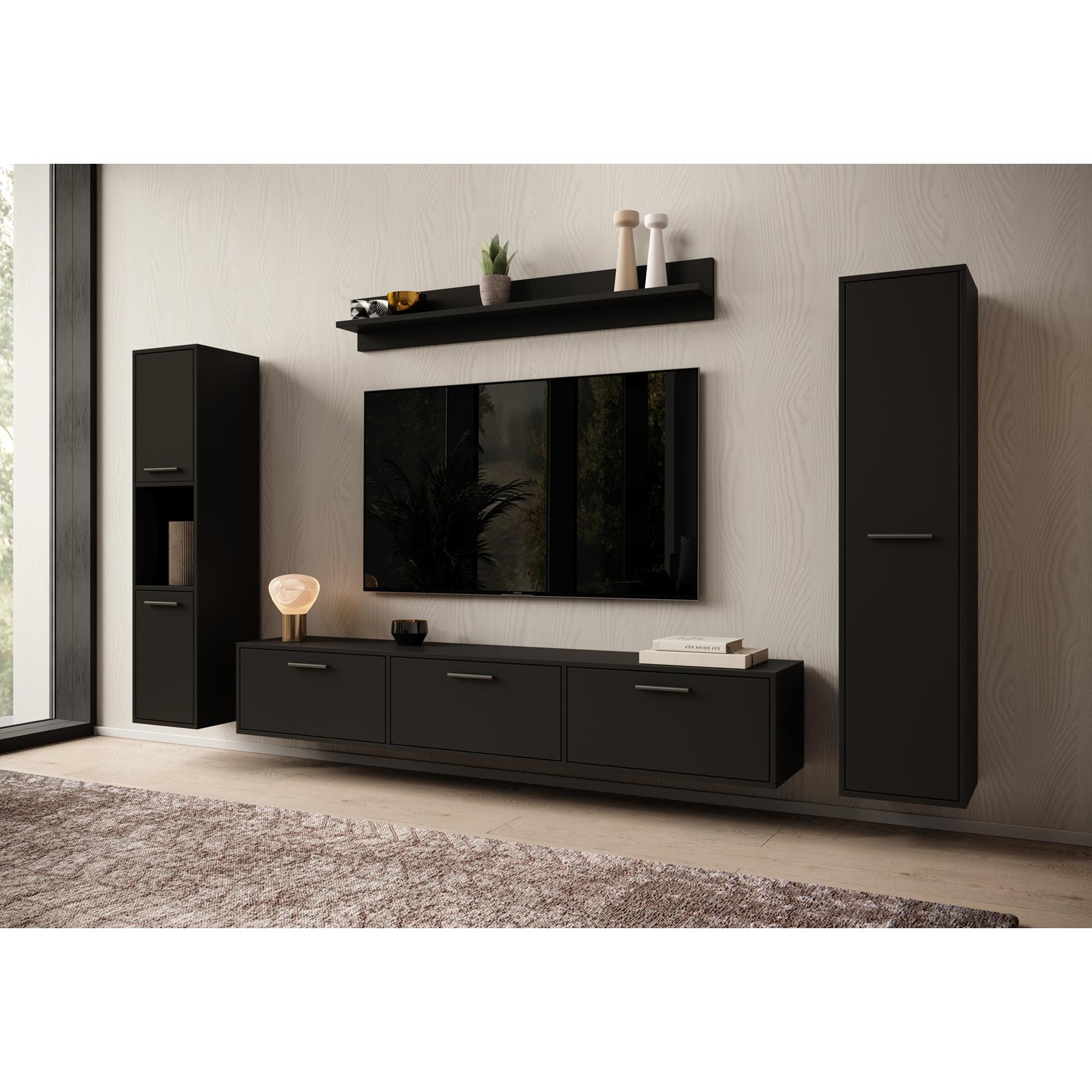 Meubella Wandmeubel Betty - Zwart