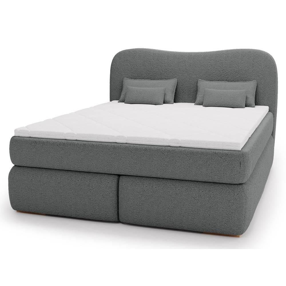 NADUVI Collection Lavelle boxspring bouclé 160 x 200 cm