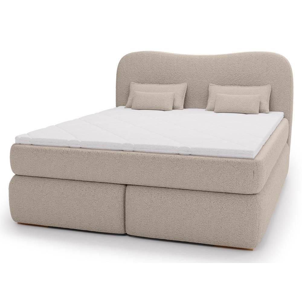 NADUVI Collection Lavelle boxspring bouclé 140 x 200 cm