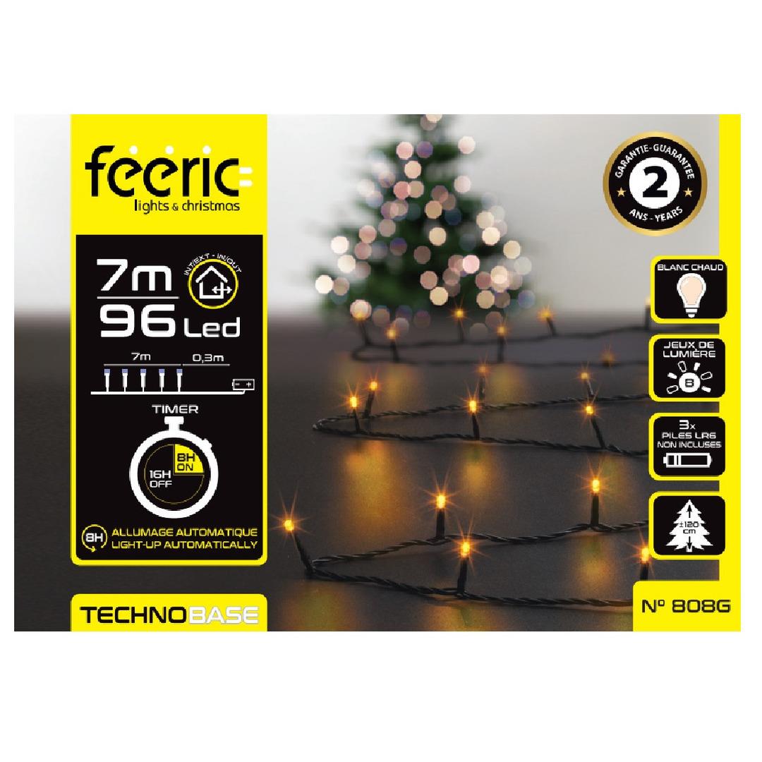 Feeric lights kerstverlichting - warm wit - 7 meter - 96 leds