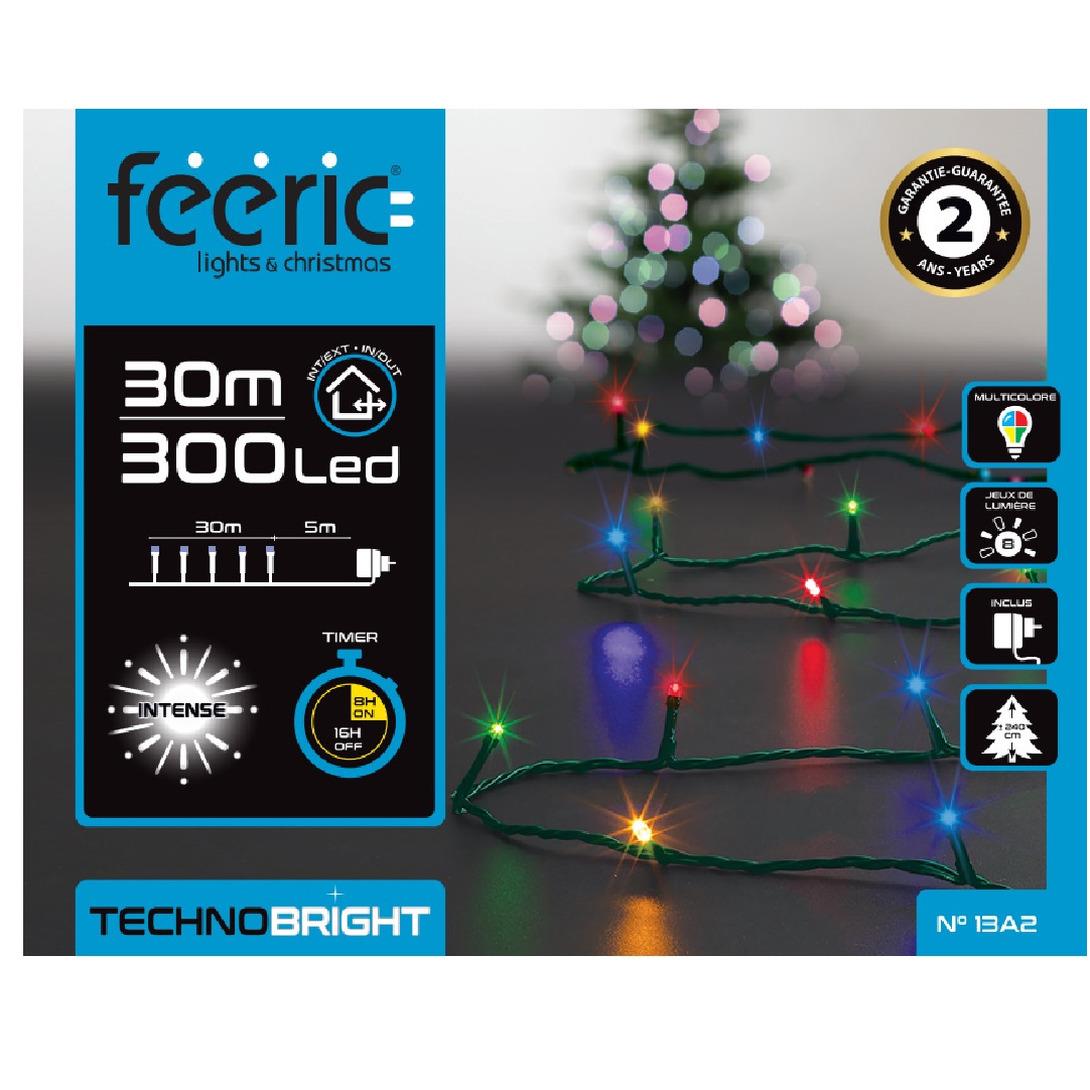 Feeric lights kerstverlichting - gekleurd - 30 meter - 300 leds