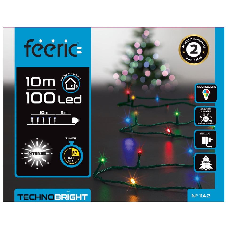 Feeric lights kerstverlichting - gekleurd - 10 meter - 100 leds