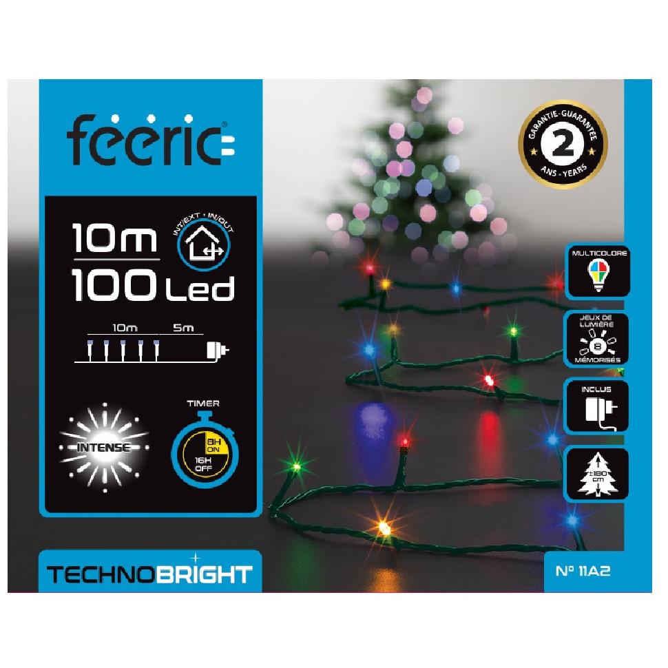 Feeric lights kerstverlichting - gekleurd - 10 meter - 100 leds