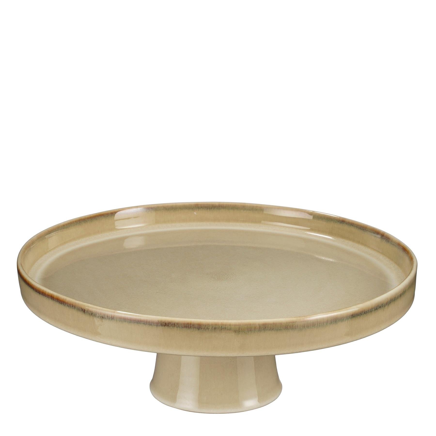 Mica Decorations Racco Taartplateau - H11 x Ø28 cm - Beige