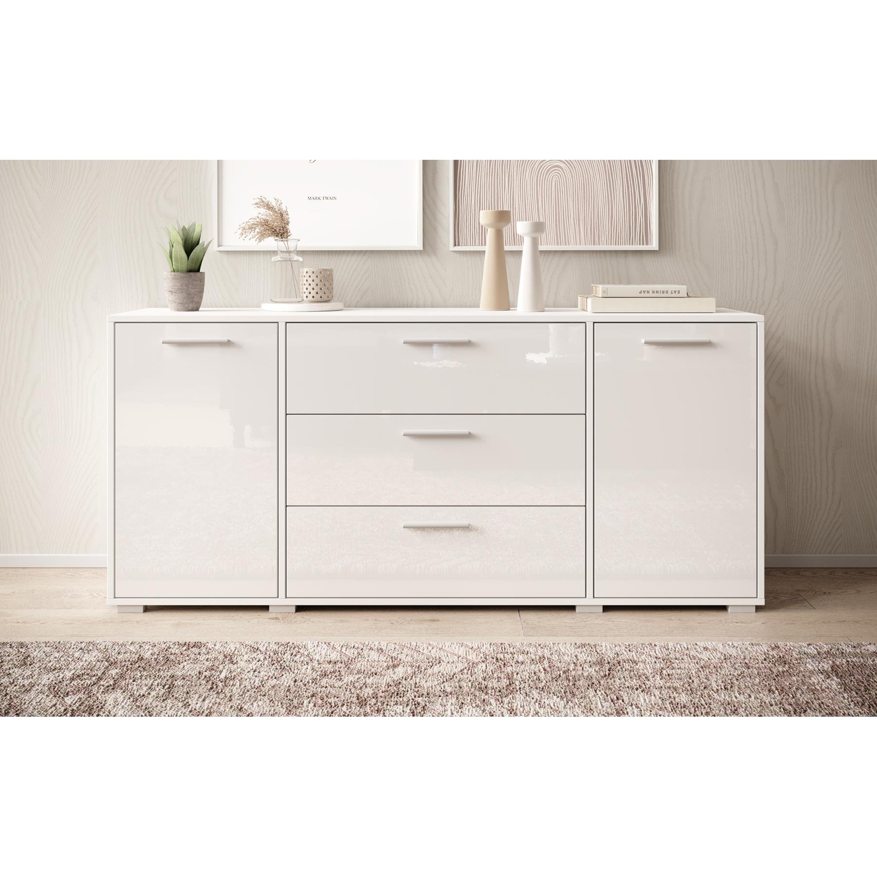 Meubella Dressoir Betty - Wit - 150 cm