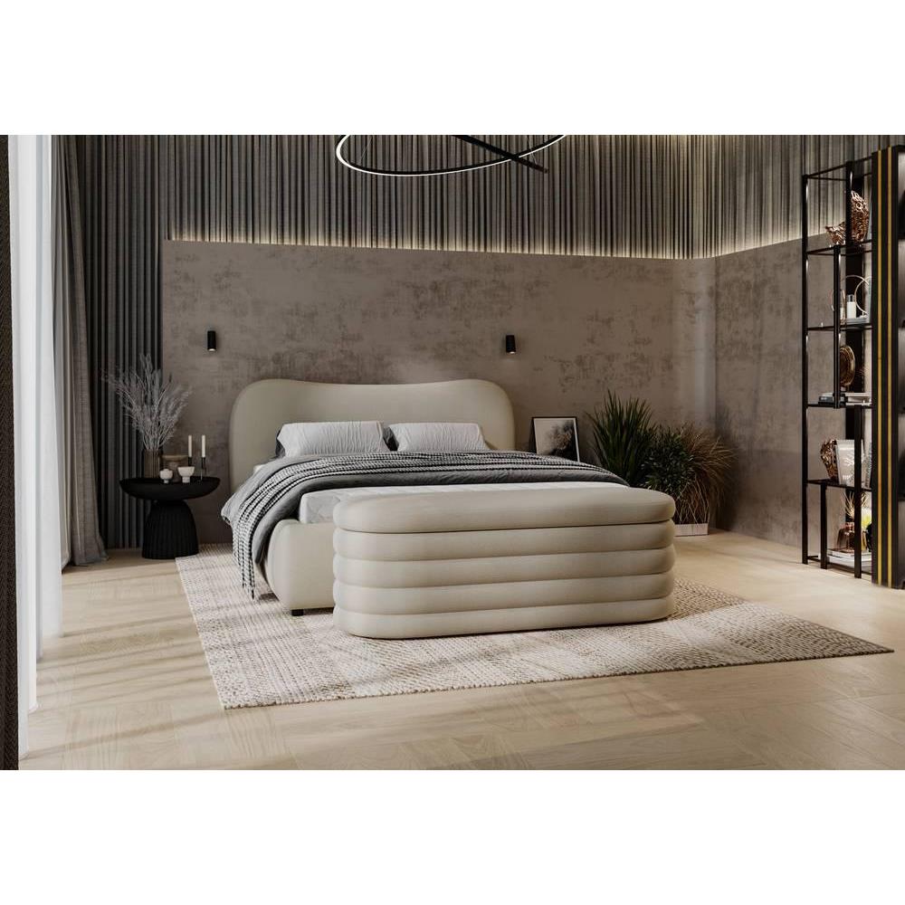 NADUVI Collection Lavelle bedframe bouclé met opbergvak 160 x 200 cm