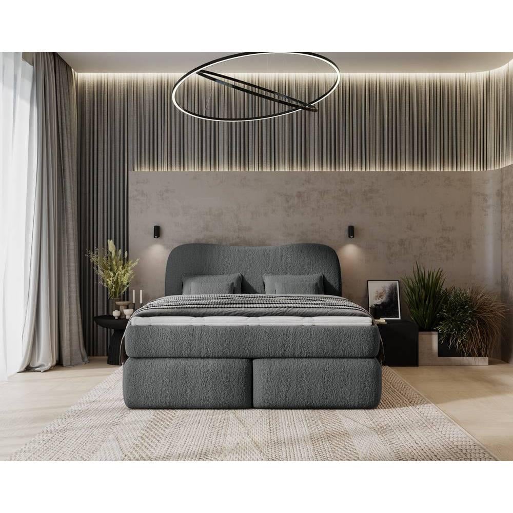NADUVI Collection Lavelle boxspring bouclé 160 x 200 cm