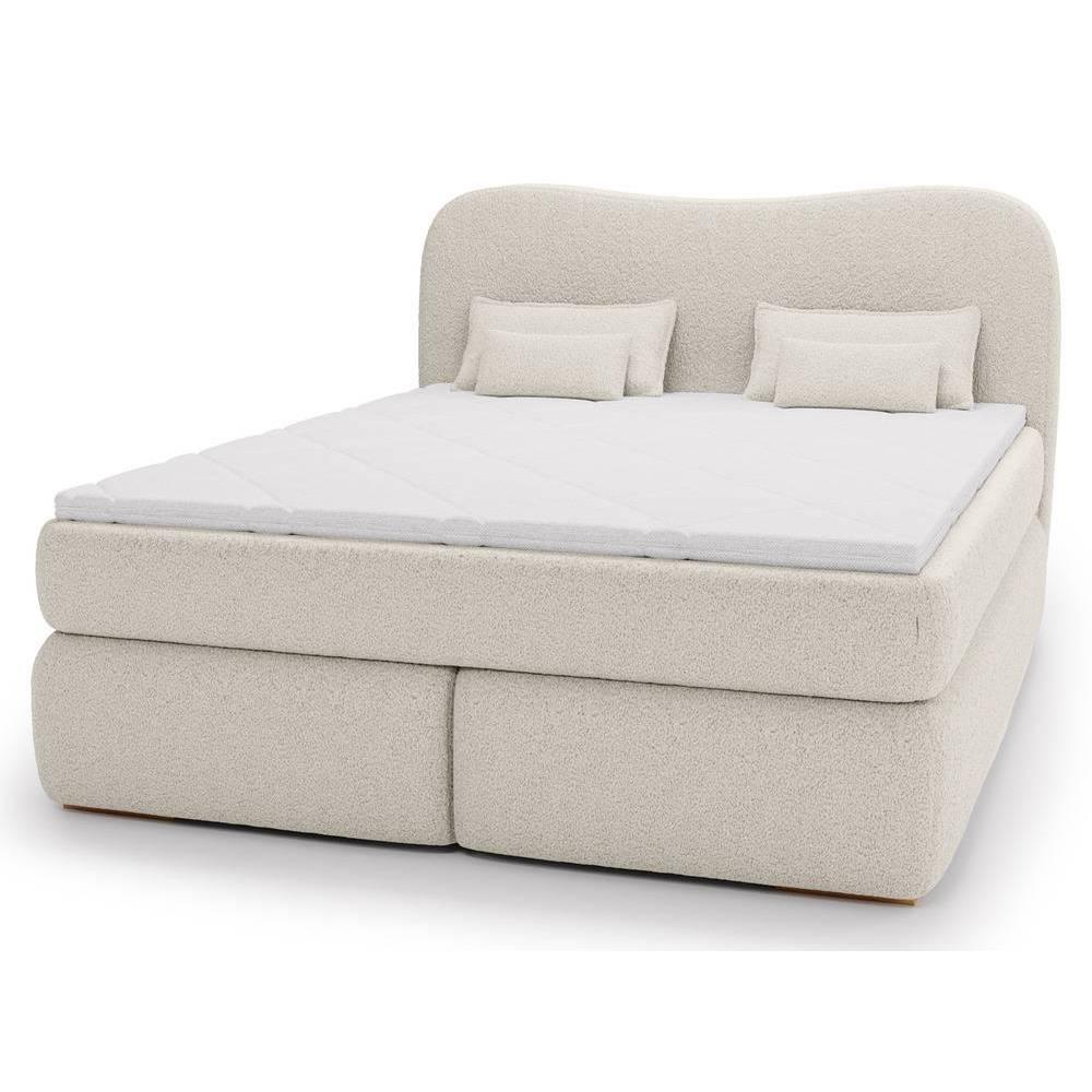 NADUVI Collection Lavelle boxspring bouclé 140 x 200 cm