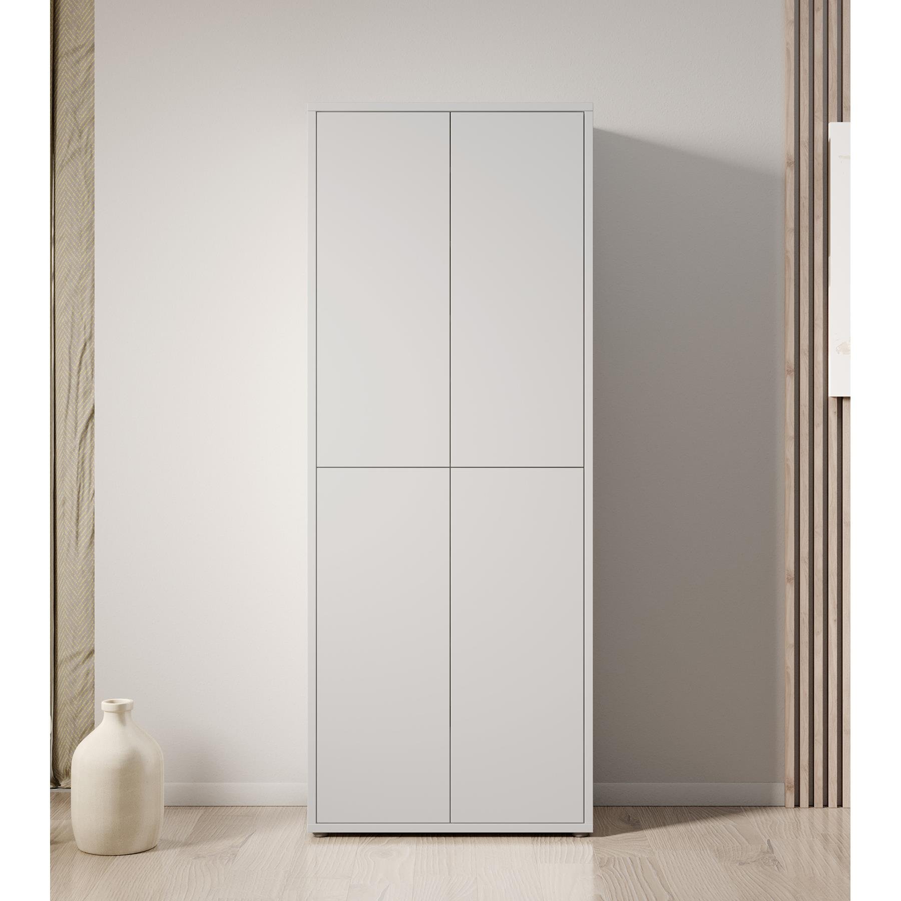 Meubella Schoenenkast Amber - Lichtgrijs - 75 cm