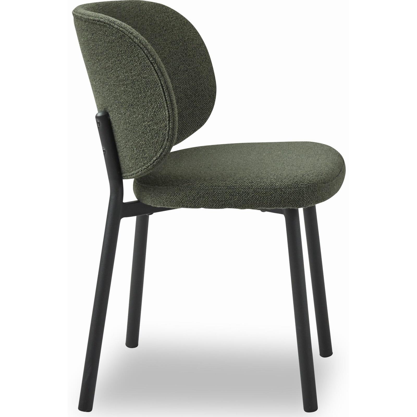 Hygge Interiors Swan Bouclé Eetkamerstoel Bos Groen set van 2
