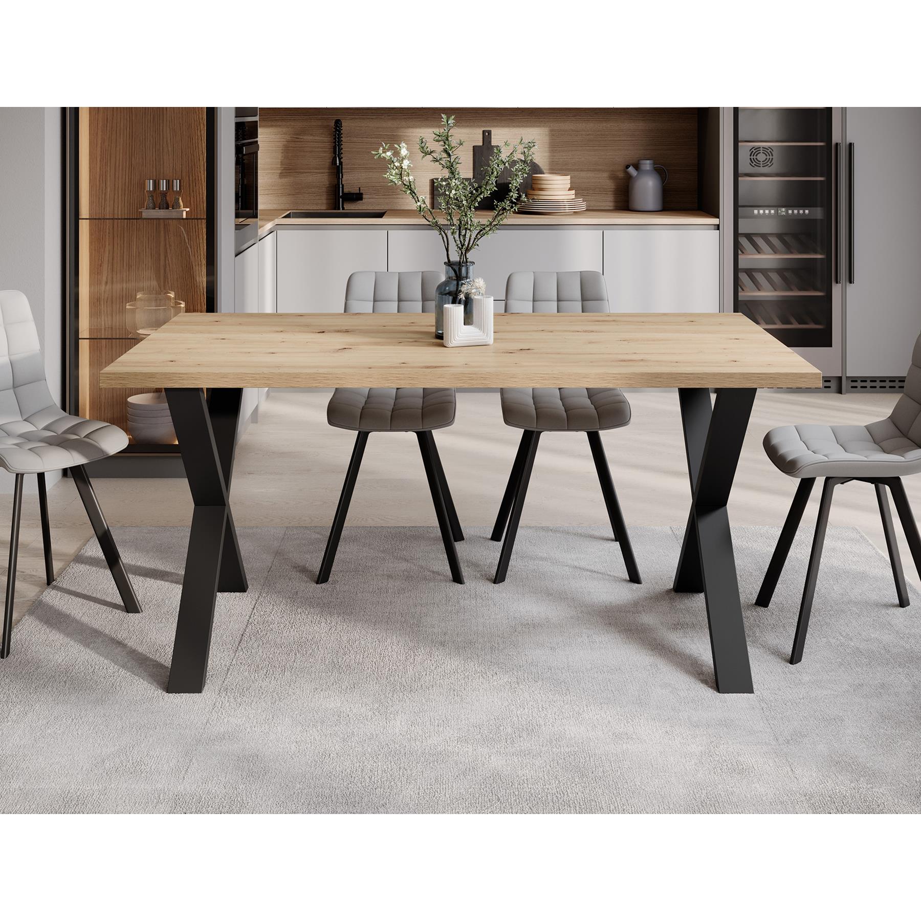 Meubella Eetkamertafel Berry - Eiken - 160 cm