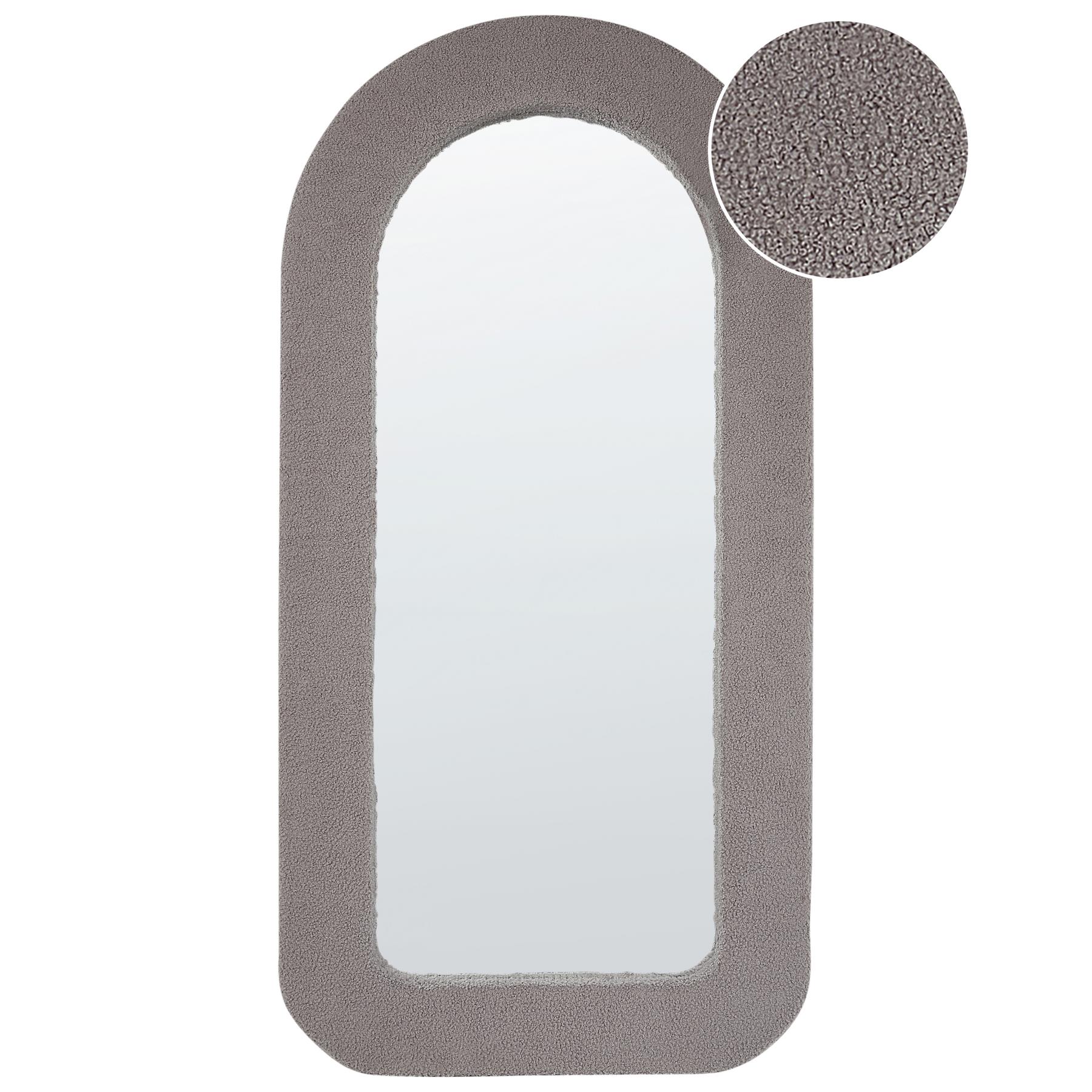 Beliani - CERVON - Wandspiegel - Taupe - 60 x 120 cm - Bouclé