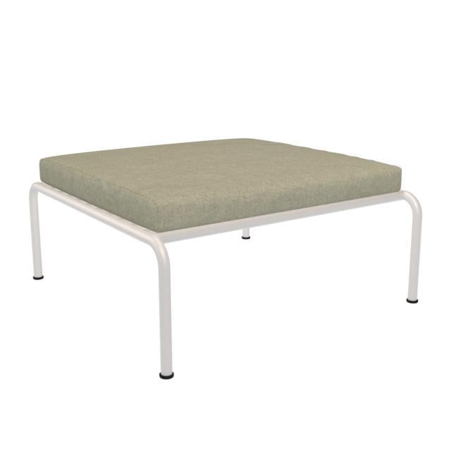 Houe Avon Ottoman voetenbank frame wit stof Moss