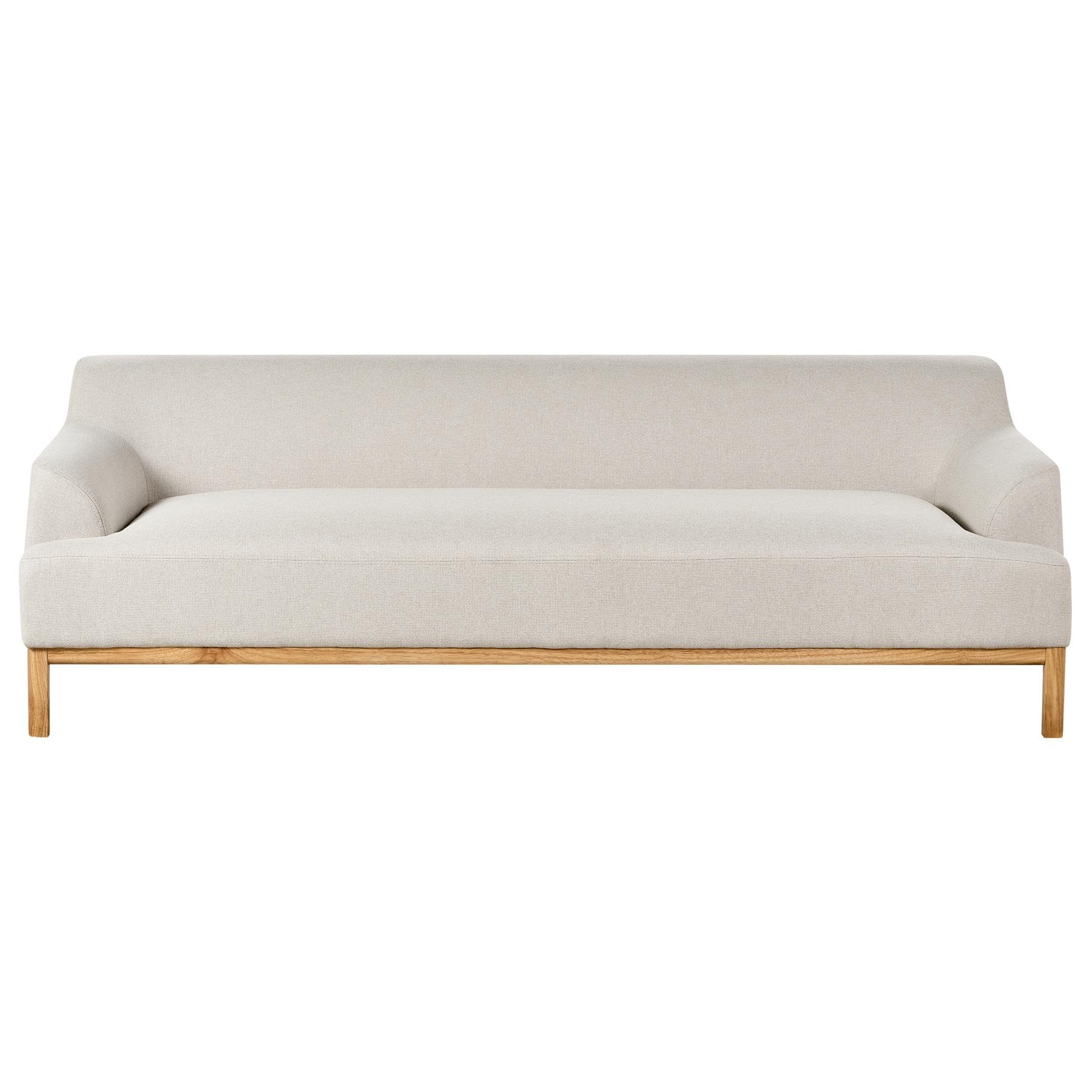 Beliani - SOSJO - Driezitsbank - Lichtbeige - Polyester