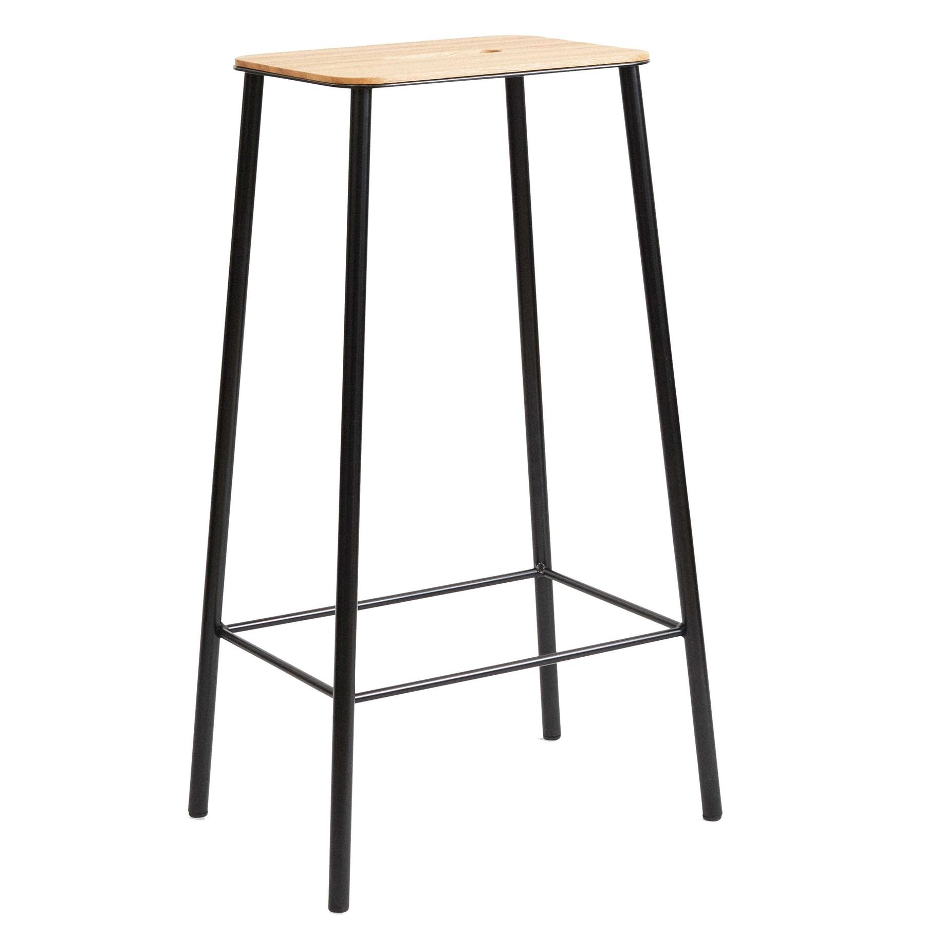 Frama Adam barkruk H76 eiken|zwart