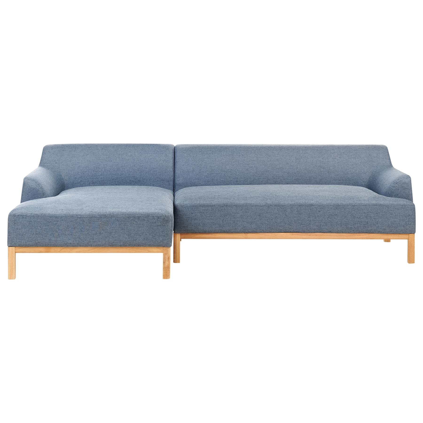 Beliani - SOSJO - Hoekbank - Blauw - Rechtszijdig - Polyester