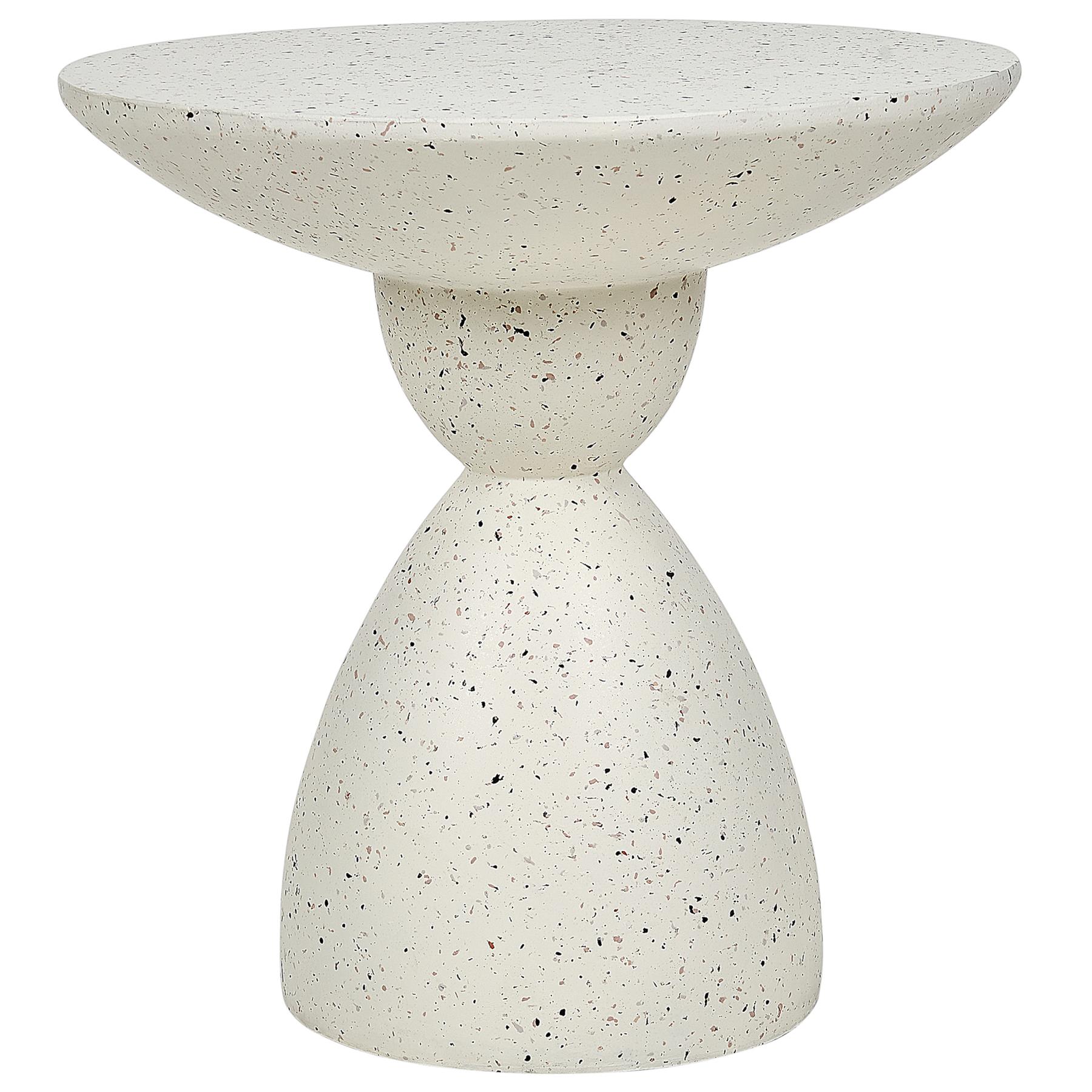 Beliani - CAFFI - Bijzettafel - Gebroken wit - Lichtbeton