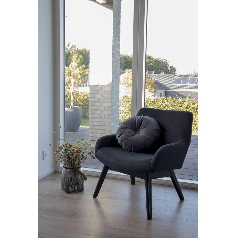 House Nordic London Loungestoel Donkergrijs | Zwart