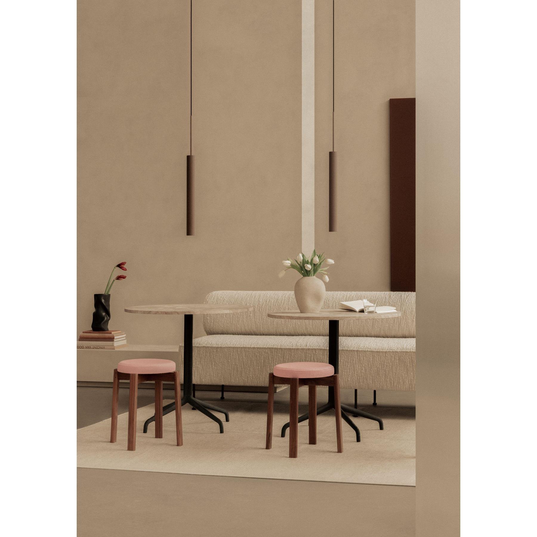 Audo Copenhagen Passage kruk H48 walnoot Vidar Burgundy 0693