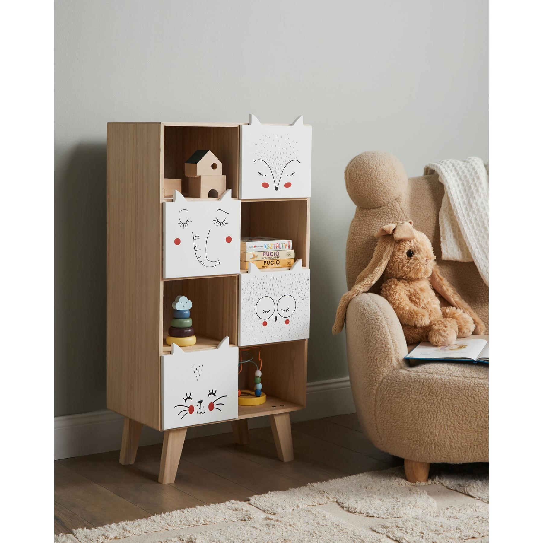 Beliani - RUPERT - Boekenkast - Lichthout|Wit - MDF