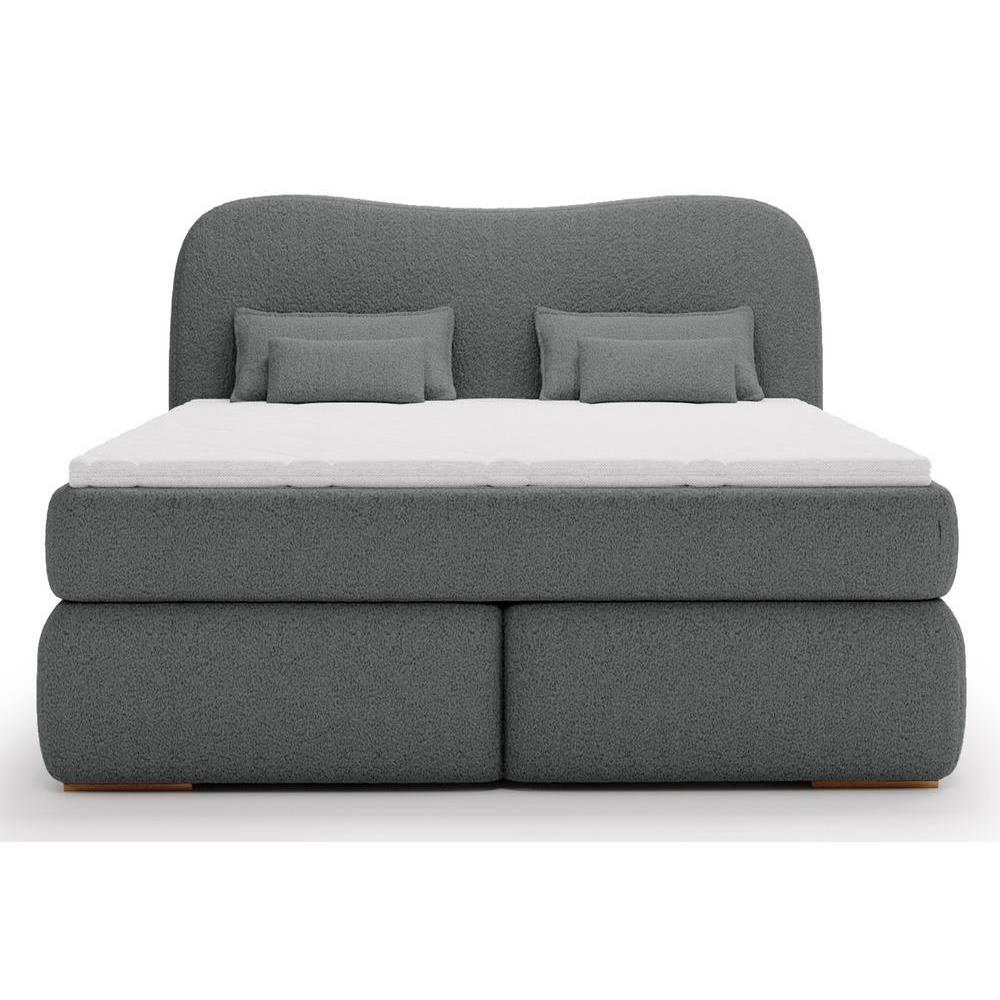 NADUVI Collection Lavelle boxspring bouclé 160 x 200 cm