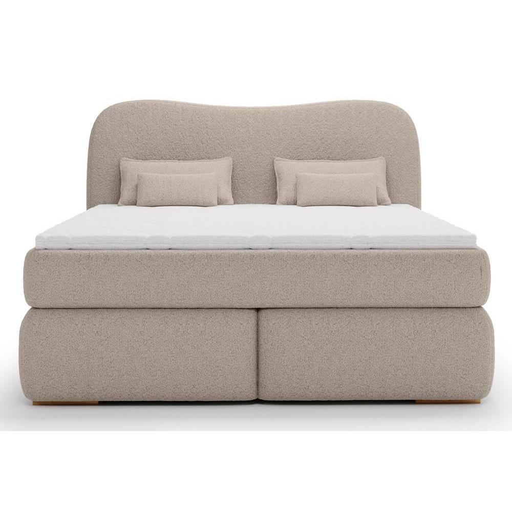 NADUVI Collection Lavelle boxspring bouclé 140 x 200 cm