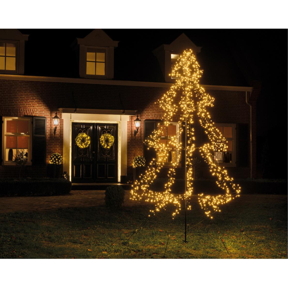 Lumineo led kerstboom - zwart - 300 cm - 1800 leds - warm wit