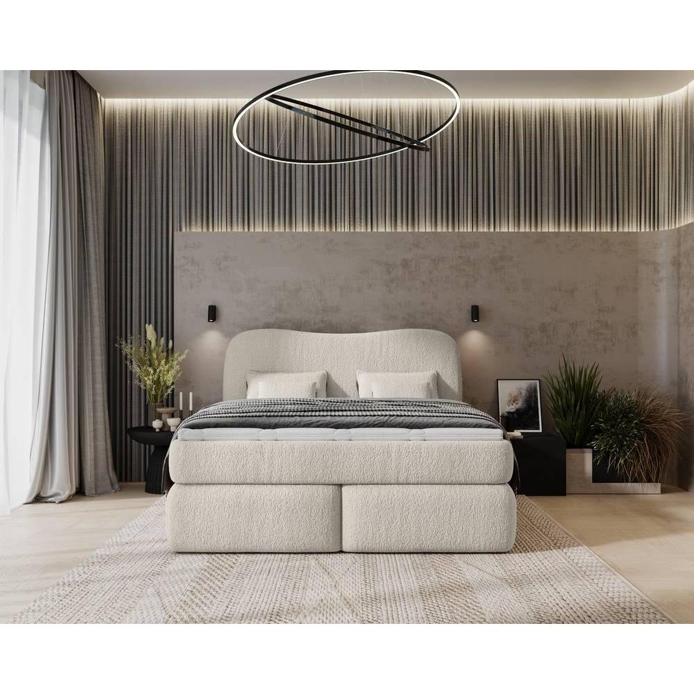 NADUVI Collection Lavelle boxspring bouclé 140 x 200 cm