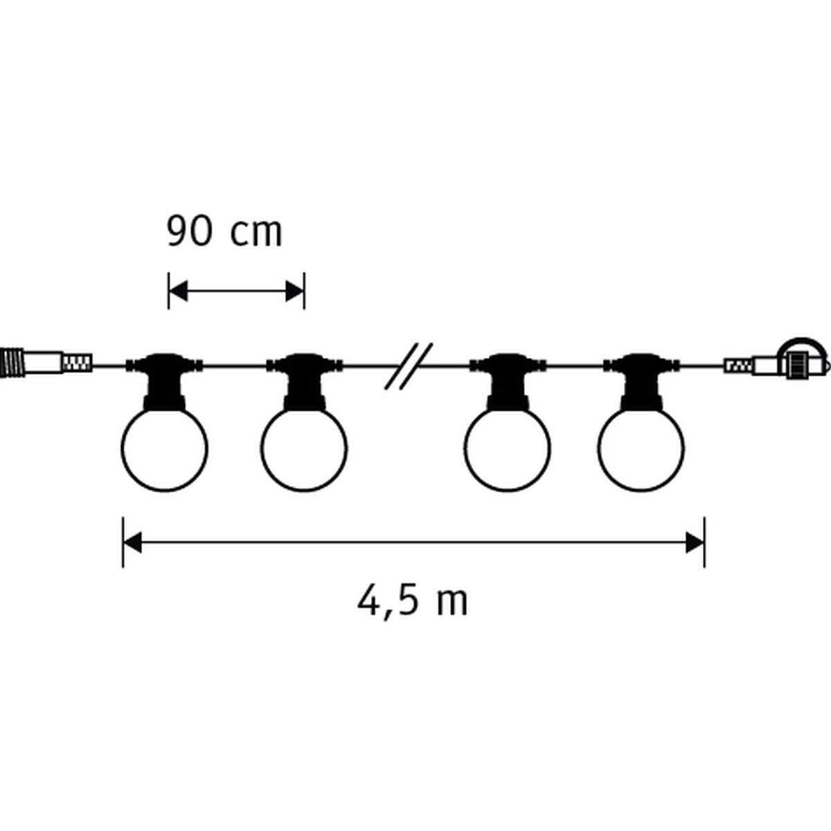 Luca Lighting Connect Xp Kerstverlichting - 450x5x10 cm - Rubber