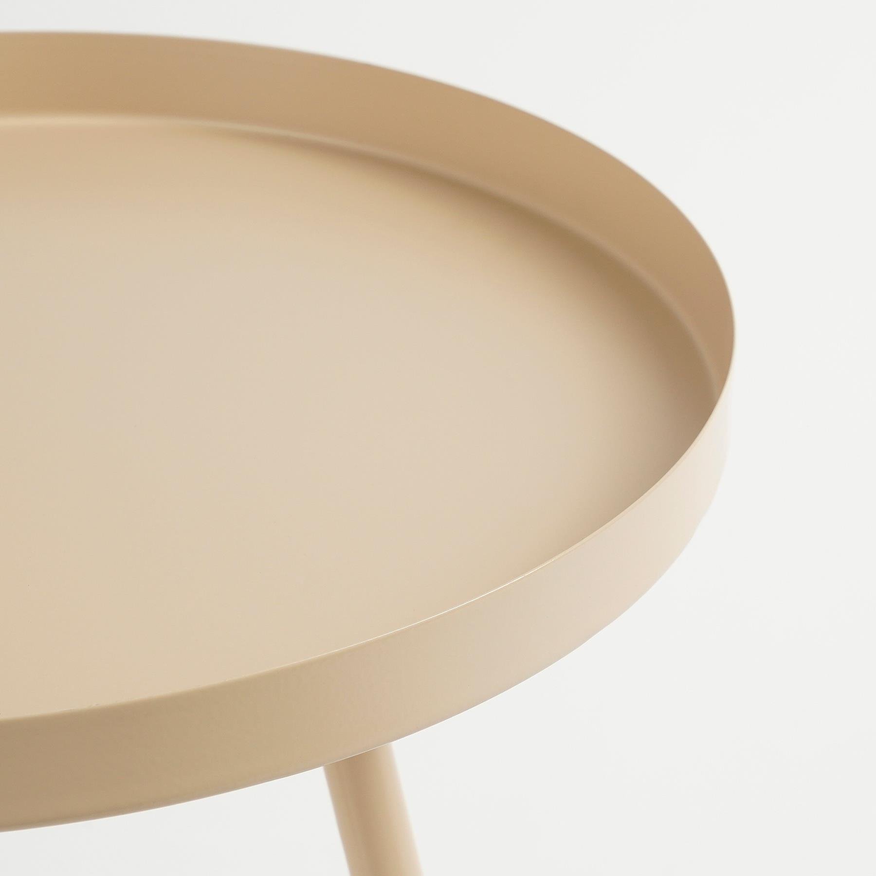 Mica Decorations Flores Bijzettafel - H44 x Ø40 cm - Beige