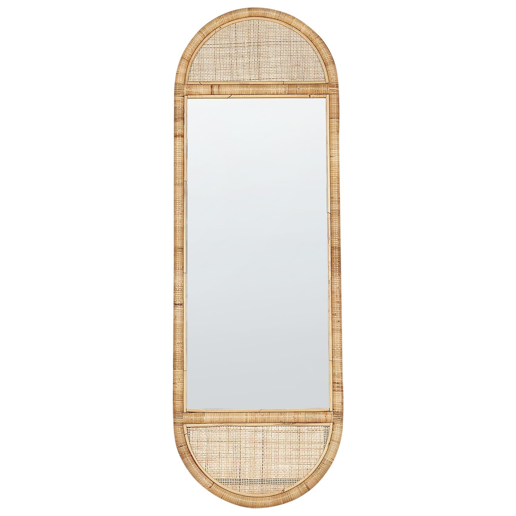 Beliani - BARGES - Wandspiegel - Naturel - Rotan