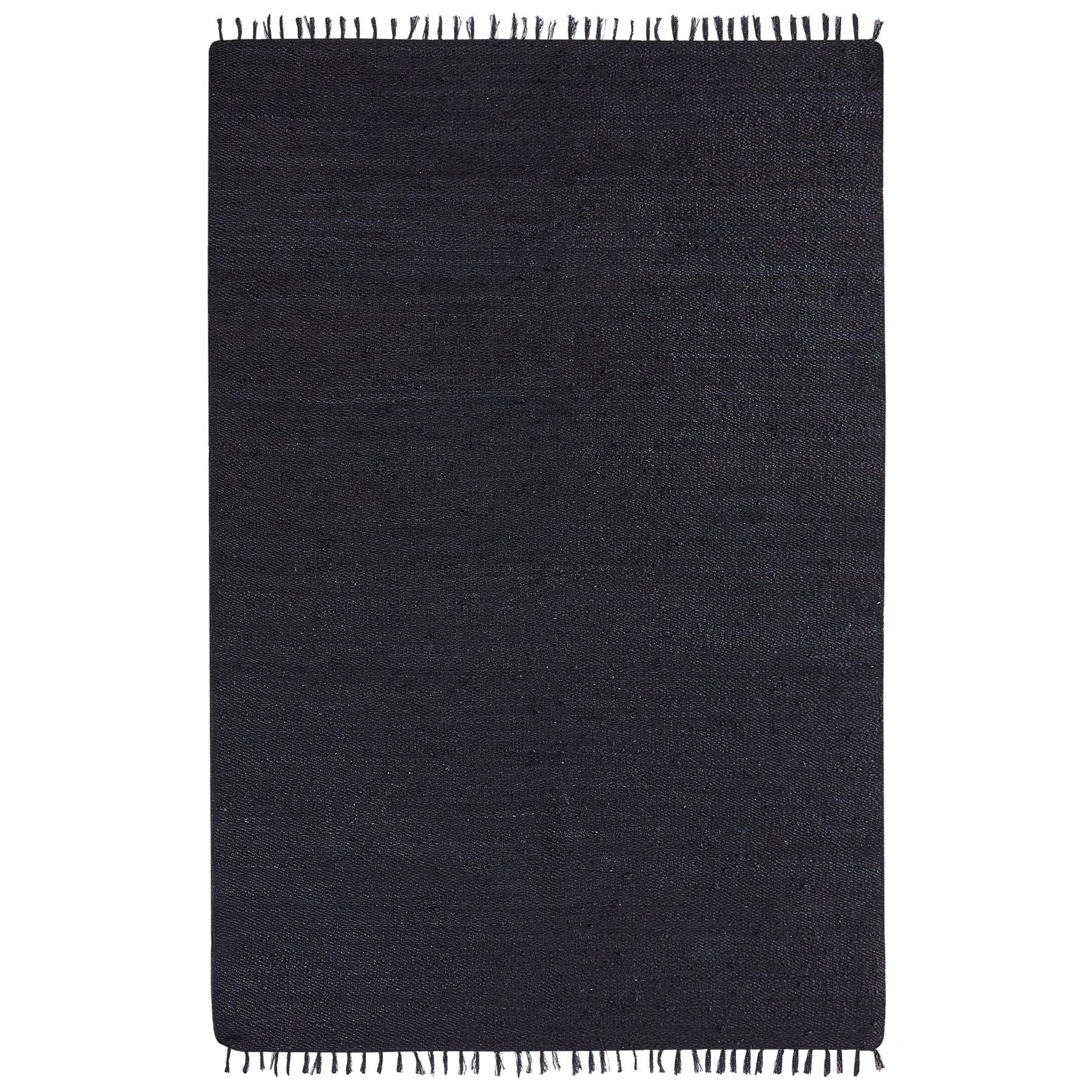 Beliani - SINANKOY - Laagpolig tapijt - Zwart - 200 x 300 cm - Jute