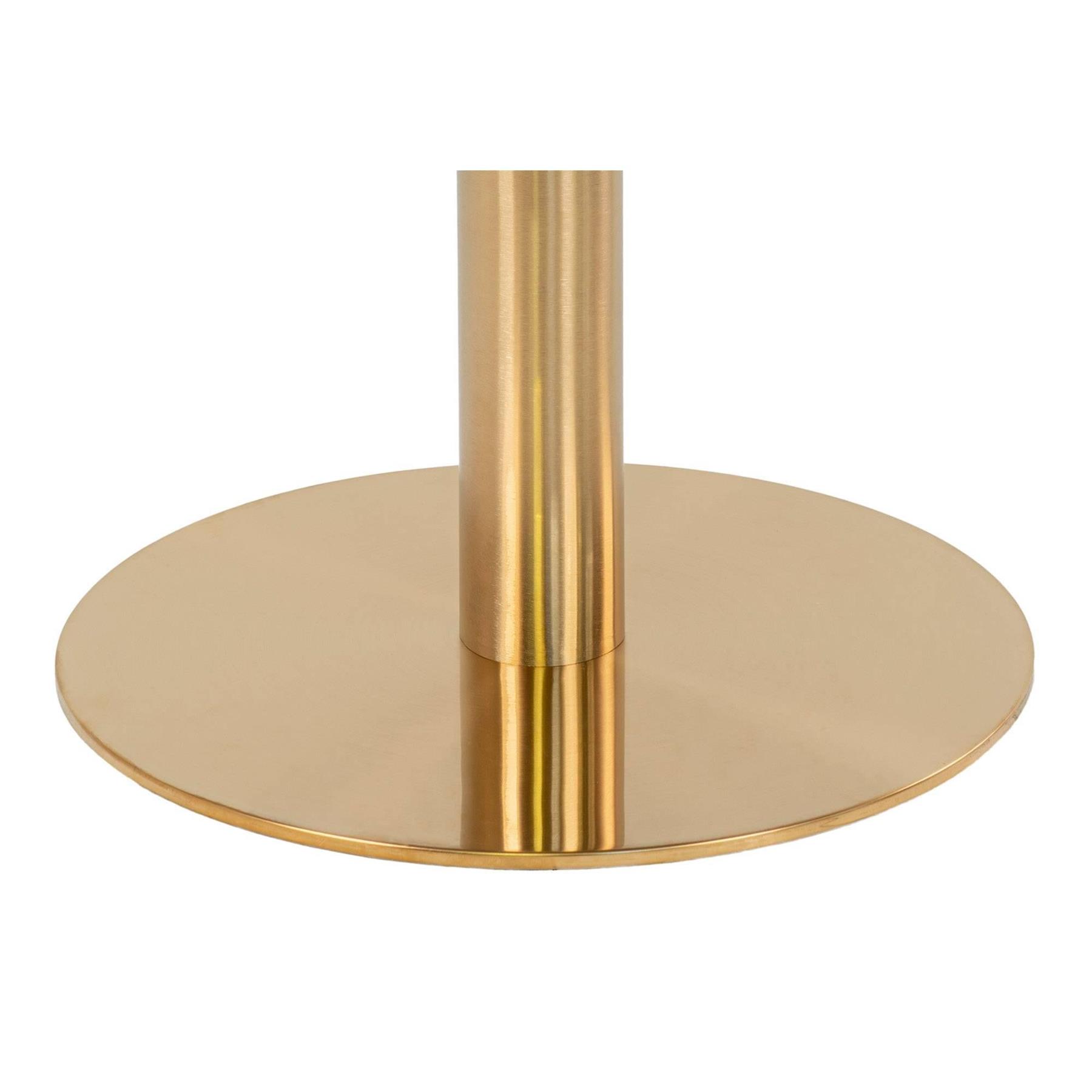 House Nordic Bolzano Marmer Eettafel Wit | Goud Ø90 cm