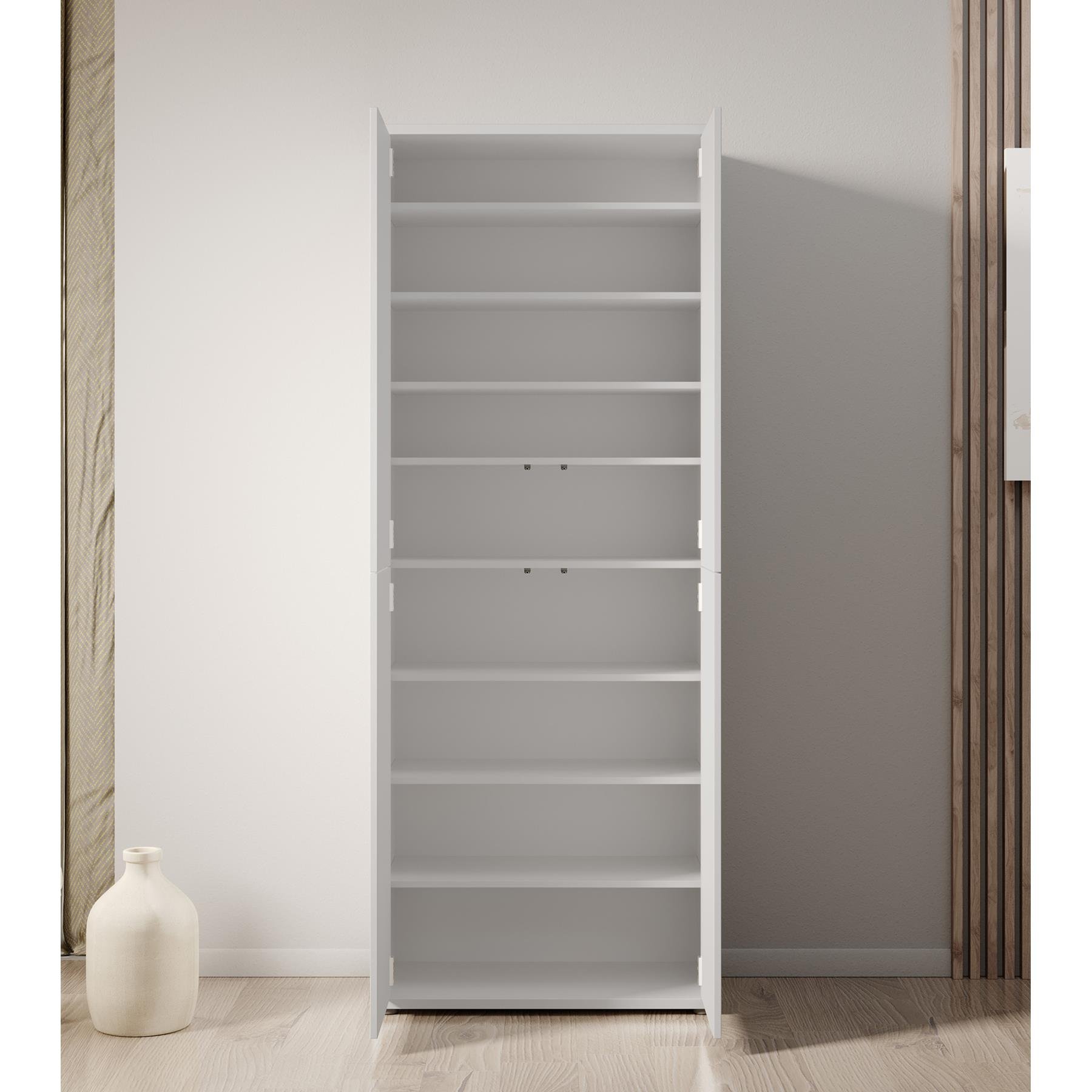 Meubella Schoenenkast Amber - Lichtgrijs - 75 cm